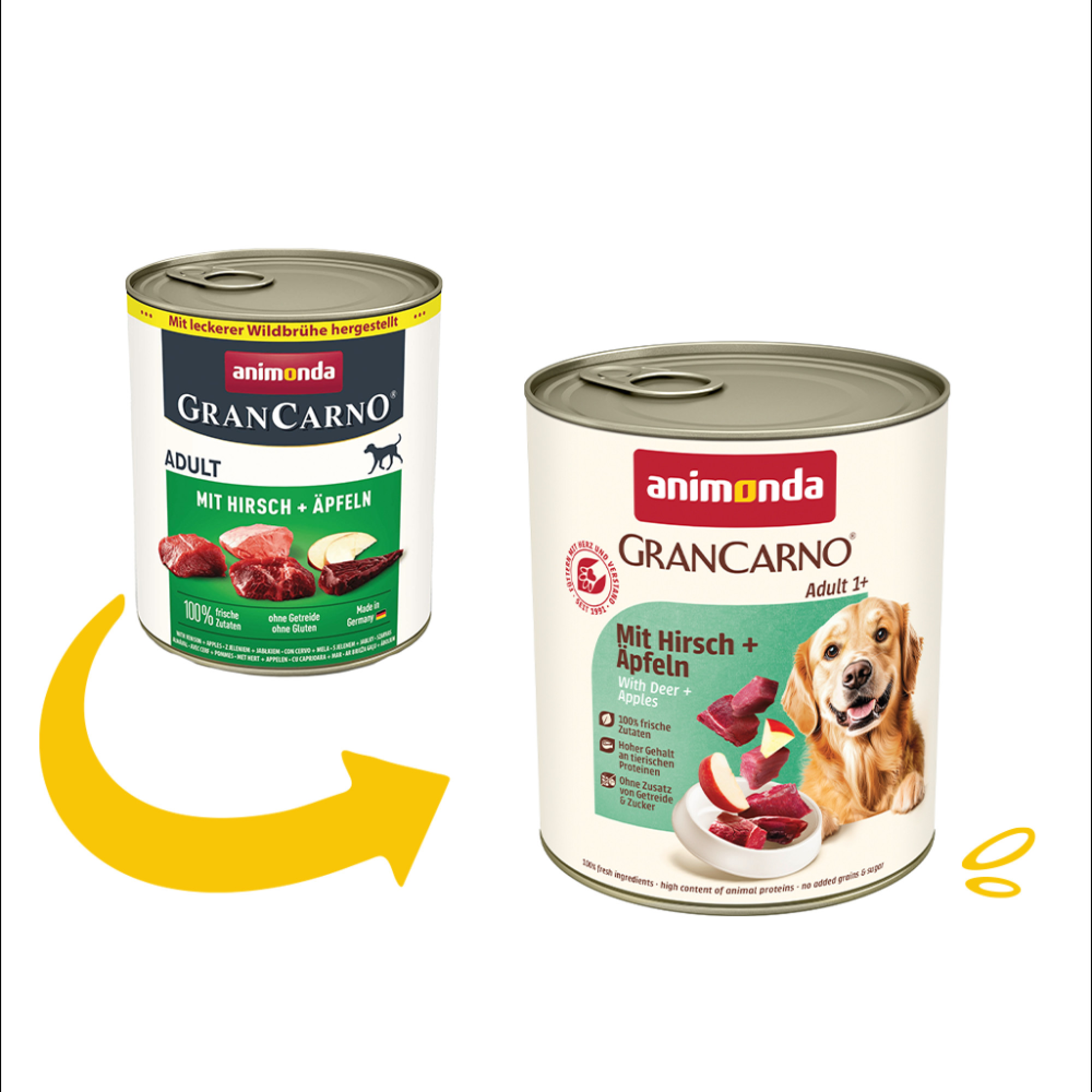Корм GranCarno Adult Deer with Apple консервований для собак з олениною і яблуком 800 г