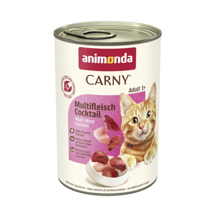 Корм вологий Carny Adult Multi Meat Cocktail для дорослих котів мультим'ясний коктейль 400 г