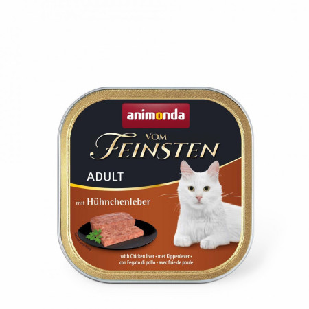 Корм вологий Vom Feinsten Adult with Chicken liver для котів з курячою печінкою 100 г Корм вологий Vom Feinsten Adult with Chicken liver для котів з курячою печінкою 100 г