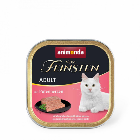 Корм вологий Vom Feinsten Adult with Turkey hearts для котів з індичими серцями 100 г Корм вологий Vom Feinsten Adult with Turkey hearts для котів з індичими серцями 100 г