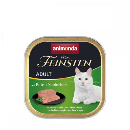 Корм вологий Vom Feinsten Adult with Turkey Rabbit для котів з індичкою і кроликом 100 г Корм вологий Vom Feinsten Adult with Turkey Rabbit для котів з індичкою і кроликом 100 г