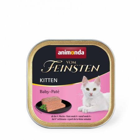 Корм вологий Vom Feinsten Kitten Baby-Paté для кошенят Бебі-пате з птицею 100 г Корм вологий Vom Feinsten Kitten Baby-Paté для кошенят Бебі-пате з птицею 100 г