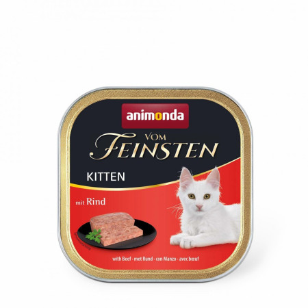Корм вологий Vom Feinsten Kitten with Beef для кошенят з яловичиною 100 г Корм вологий Vom Feinsten Kitten with Beef для кошенят з яловичиною 100 г