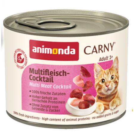 Корм вологий Carny Adult Multi Meat Cocktail для дорослих котів мультим'ясний коктейль 200 г