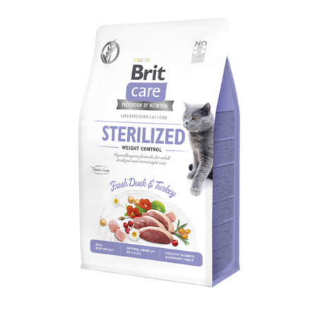 Brit Care Cat Grain-Free Sterilized & Weight Control — повнораціонний беззерновий сухий корм для стерилізованих котів та котів із надмірною вагою, 7 кг Brit Care Cat Grain-Free Sterilized & Weight Control — повнораціонний беззерновий сухий корм для стерилізованих котів та котів із надмірною вагою, 7 кг