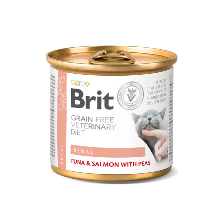 Brit Grain Free Veterinary Diets Renal: Для котів з хронічною нирковою недостатністю, 200 г Brit Grain Free Veterinary Diets Renal: Для котів з хронічною нирковою недостатністю, 200 г