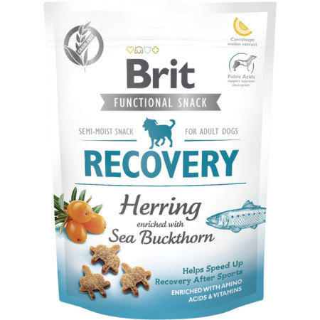 Ласощі Brit Care Functional Snack Recovery Herring: Напіввологі снеки для відновлення з оселедцем, 150 г Ласощі Brit Care Functional Snack Recovery Herring: Напіввологі снеки для відновлення з оселедцем, 150 г