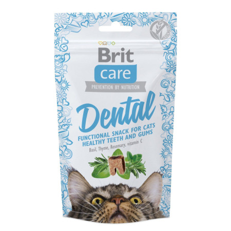 Функціональні ласощі Brit Care Cat Snack Dental для здоров'я зубів та ясен котів з індичкою, 50 г Функціональні ласощі Brit Care Cat Snack Dental для здоров'я зубів та ясен котів з індичкою, 50 г
