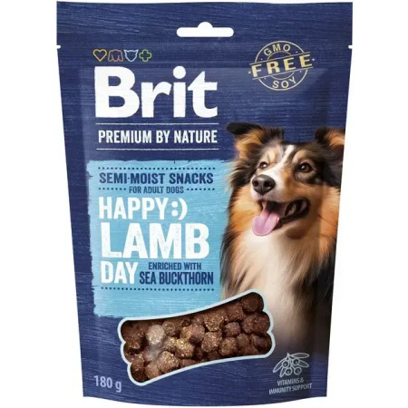 Ласощі Brit Premium Semi‑moist Snacks Lamb with Sea Buckthorn: напіввологі для собак з ягням і обліпихою, 180 г Ласощі Brit Premium Semi‑moist Snacks Lamb with Sea Buckthorn: напіввологі для собак з ягням і обліпихою, 180 г