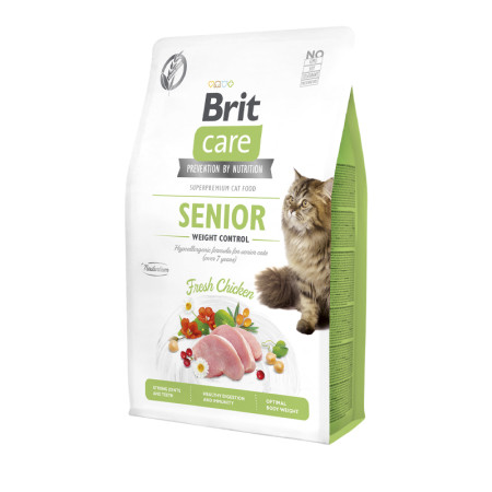 Brit Care Cat Grain-Free Senior & Weight Control — повнораціонний беззерновий сухий корм для котів віком від 7 років, а також для стерилізованих котів похилого віку, 400 г Brit Care Cat Grain-Free Senior & Weight Control — повнораціонний беззерновий сухий корм для котів віком від 7 років, а також для стерилізованих котів похилого віку, 400 г