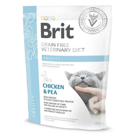 Brit Grain Free Veterinary Diets Obesity: Для котів із зайвою вагою та ожирінням, 400 г Brit Grain Free Veterinary Diets Obesity: Для котів із зайвою вагою та ожирінням, 400 г