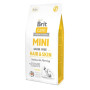 Brit Care Grain Free Mini Hair & Skin — повнораціонний беззерновий сухий корм для мініатюрних собак для шкіри та шерсті з лососем та оселедцем, 2 кг