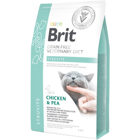 Brit Grain Free Veterinary Diets Struvite: Для котів із сечокам'яною хворобою, 2 кг Brit Grain Free Veterinary Diets Struvite: Для котів із сечокам'яною хворобою, 2 кг