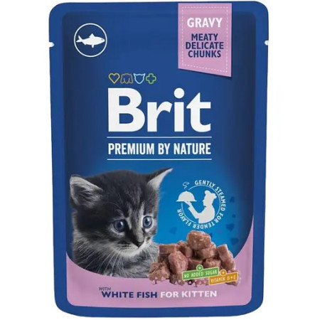 Brit Premium White Fish for Kitten: Біла риба для кошенят, 100 г Brit Premium White Fish for Kitten: Біла риба для кошенят, 100 г