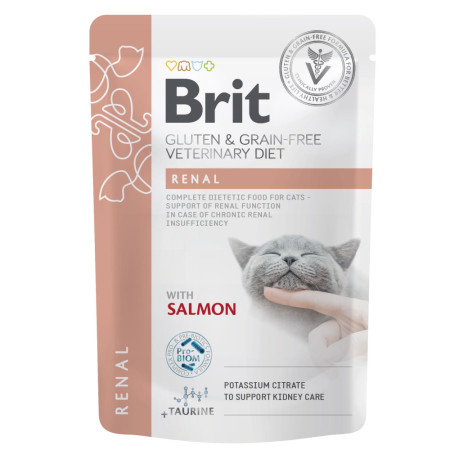 Brit Grain Free Veterinary Diets Renal: Для котів з хронічною нирковою недостатністю, 85 г Brit Grain Free Veterinary Diets Renal: Для котів з хронічною нирковою недостатністю, 85 г