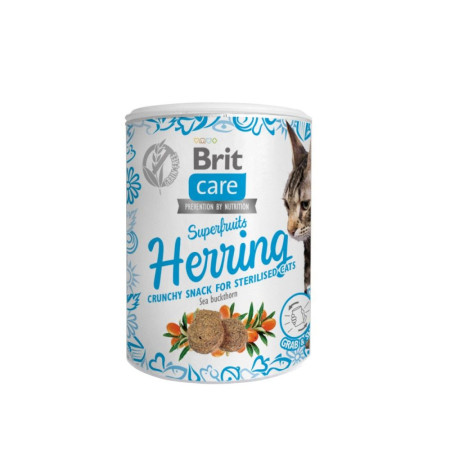 Ласощі Brit Care Superfruits Snack Herring з оселедцем для дорослих котів, 100 г Ласощі Brit Care Superfruits Snack Herring з оселедцем для дорослих котів, 100 г