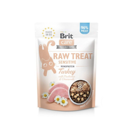 Ласощі Brit Raw Treat Freeze-dried Sensitive: Індичка для котів з чутливим травленням, 40 г Ласощі Brit Raw Treat Freeze-dried Sensitive: Індичка для котів з чутливим травленням, 40 г