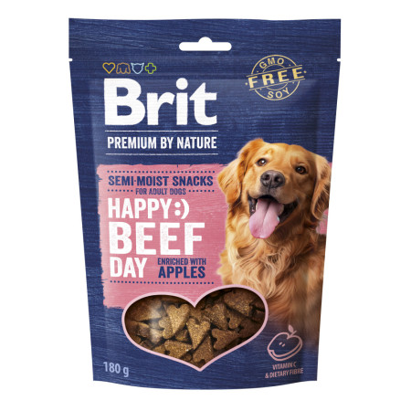 Ласощі Brit Premium Semi‑moist Snacks Beef with Apples: напіввологі для собак з яловичиною і яблуками, 180 г Ласощі Brit Premium Semi‑moist Snacks Beef with Apples: напіввологі для собак з яловичиною і яблуками, 180 г