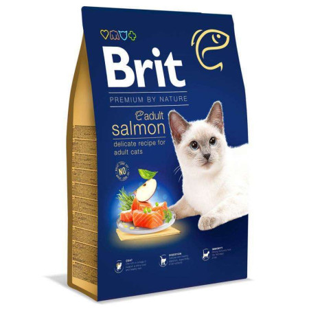 Brit Premium by Nature Cat Adult Salmon: Для дорослих котів з лососем, 1.5 кг