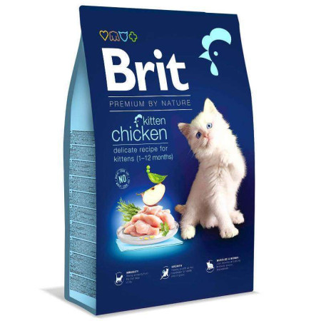 Brit Premium by Nature Cat Kitten: Для кошенят від 1 до 12 місяців з куркою, 8 кг