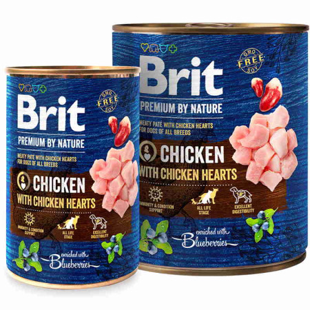 Brit Premium by Nature: Консерви для собак з куркою та курячими серцями, 800 г Brit Premium by Nature: Консерви для собак з куркою та курячими серцями, 800 г