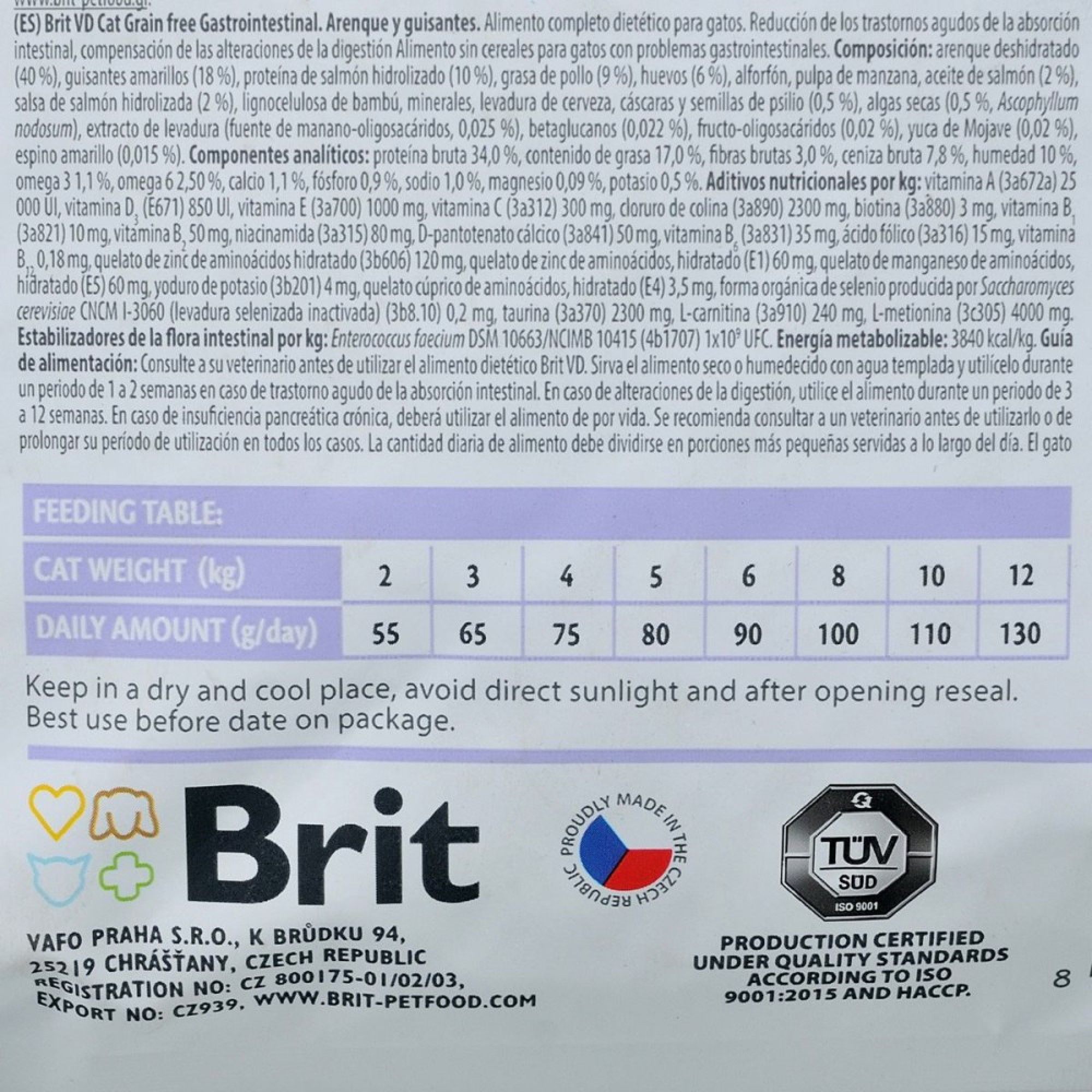Brit Grain Free Veterinary Diets Gastrointestinal: Для котів з порушеним травленням, 2 кг