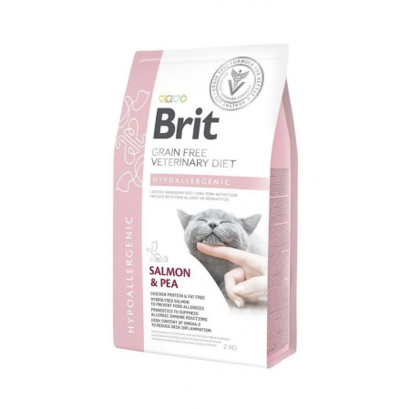 Brit Grain Free Veterinary Diets Hypoallergenic: Для котів з харчовою алергією та непереносимістю, 2 кг Brit Grain Free Veterinary Diets Hypoallergenic: Для котів з харчовою алергією та непереносимістю, 2 кг