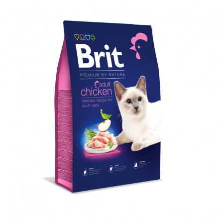 Brit Premium Cat by Nature Adult Chicken: Для дорослих котів з куркою, 8 кг Brit Premium Cat by Nature Adult Chicken: Для дорослих котів з куркою, 8 кг