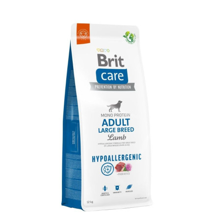 Brit Care Hypoallergenic Adult Large Breed Lamb - Сухий гіпоалергенний корм суперпреміум-класу з ягням та рисом для дорослих собак великих порід, 12 кг Brit Care Hypoallergenic Adult Large Breed Lamb - Сухий гіпоалергенний корм суперпреміум-класу з ягням та рисом для дорослих собак великих порід, 12 кг