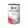 Brit Pate & Meat Dog з ягням – Повнораціонний вологий корм у вигляді паштету зі шматочками м'яса ягняти для дорослих собак, 400 г