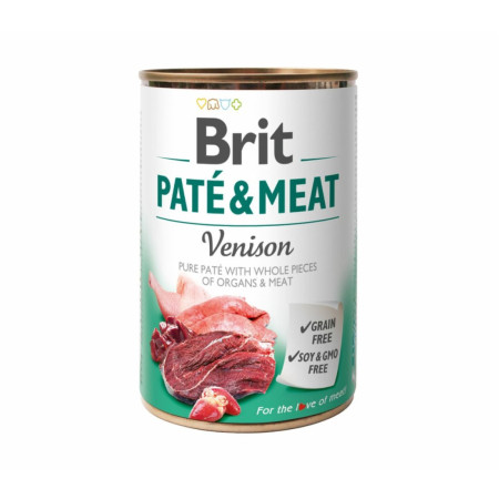 Brit Paté & Meat Dog з куркою та олениною – Повнораціонний вологий корм у вигляді паштету для дорослих собак, 400 г Brit Paté & Meat Dog з куркою та олениною – Повнораціонний вологий корм у вигляді паштету для дорослих собак, 400 г