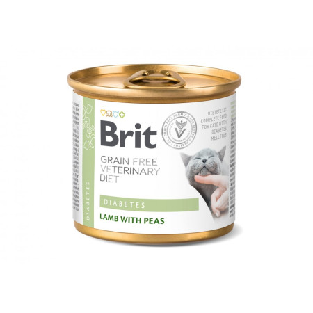 Brit Grain Free Veterinary Diets Diabetes: Для котів із цукровим діабетом, 200 г Brit Grain Free Veterinary Diets Diabetes: Для котів із цукровим діабетом, 200 г