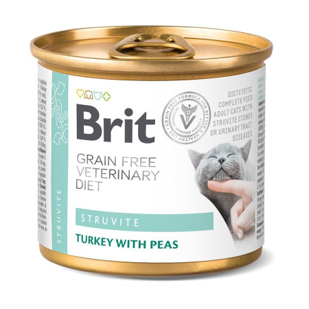 Brit Grain Free Veterinary Diets Struvite: Для котів при лікуванні та профілактиці сечокам'яної хвороби, 200 г Brit Grain Free Veterinary Diets Struvite: Для котів при лікуванні та профілактиці сечокам'яної хвороби, 200 г