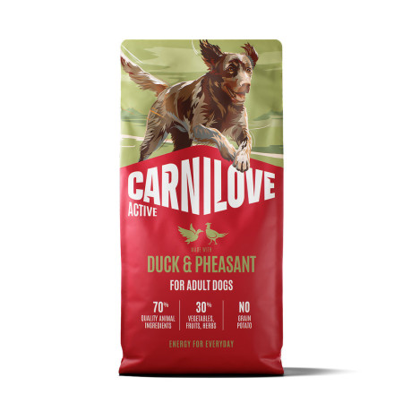 Корм сухий Carnilove Active Duck & Pheasant для cобак качка і фазан 12 кг Корм сухий Carnilove Active Duck & Pheasant для cобак качка і фазан 12 кг