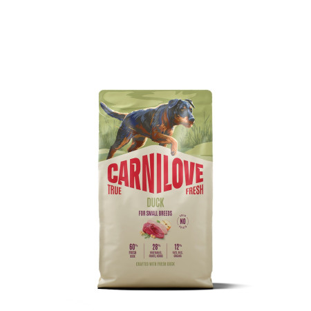 Корм сухий Carnilove True Fresh Duck Small Breed для cобак малих порід качка 4 кг Корм сухий Carnilove True Fresh Duck Small Breed для cобак малих порід качка 4 кг