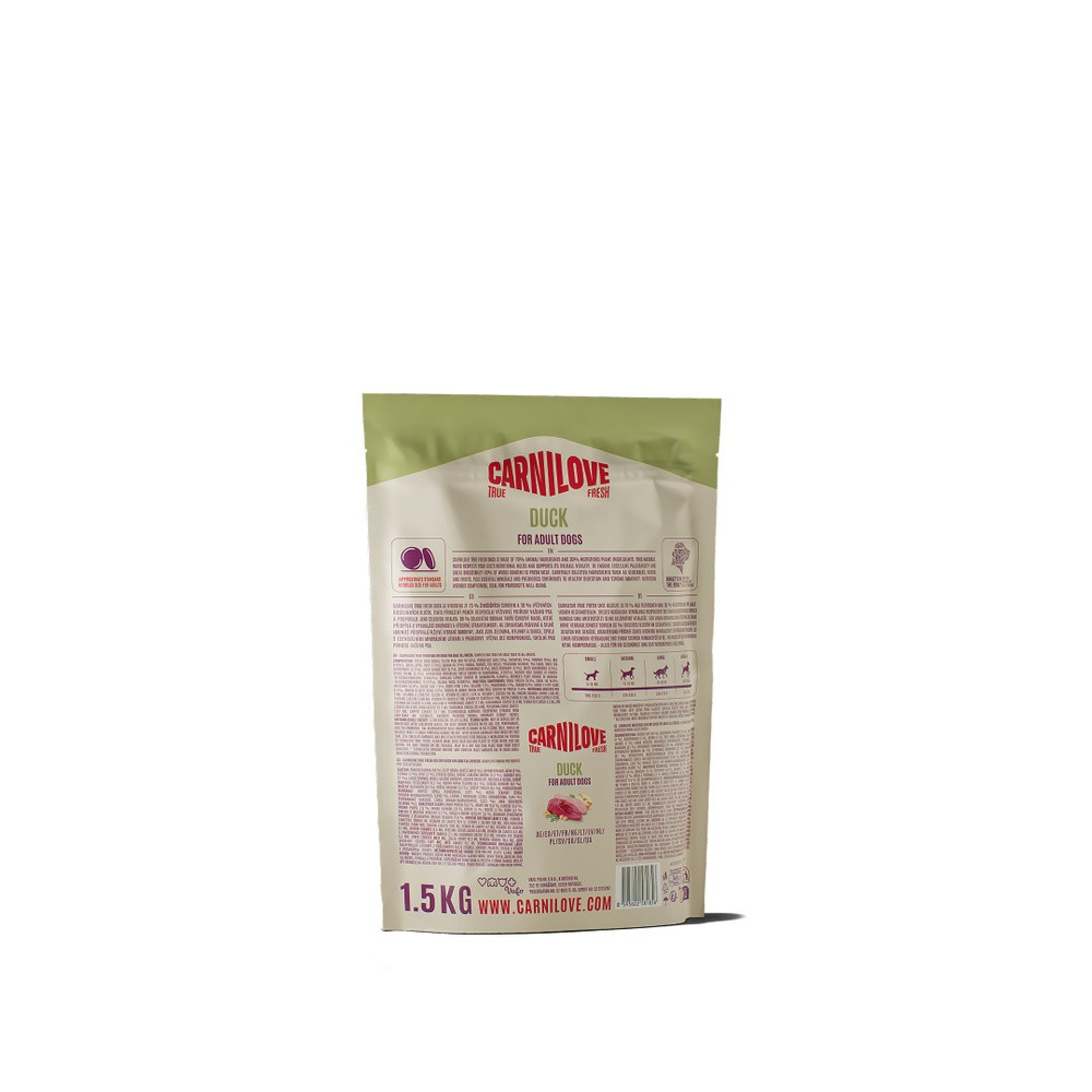 Корм сухий Carnilove True Fresh Duck для cобак качка 1,5 кг