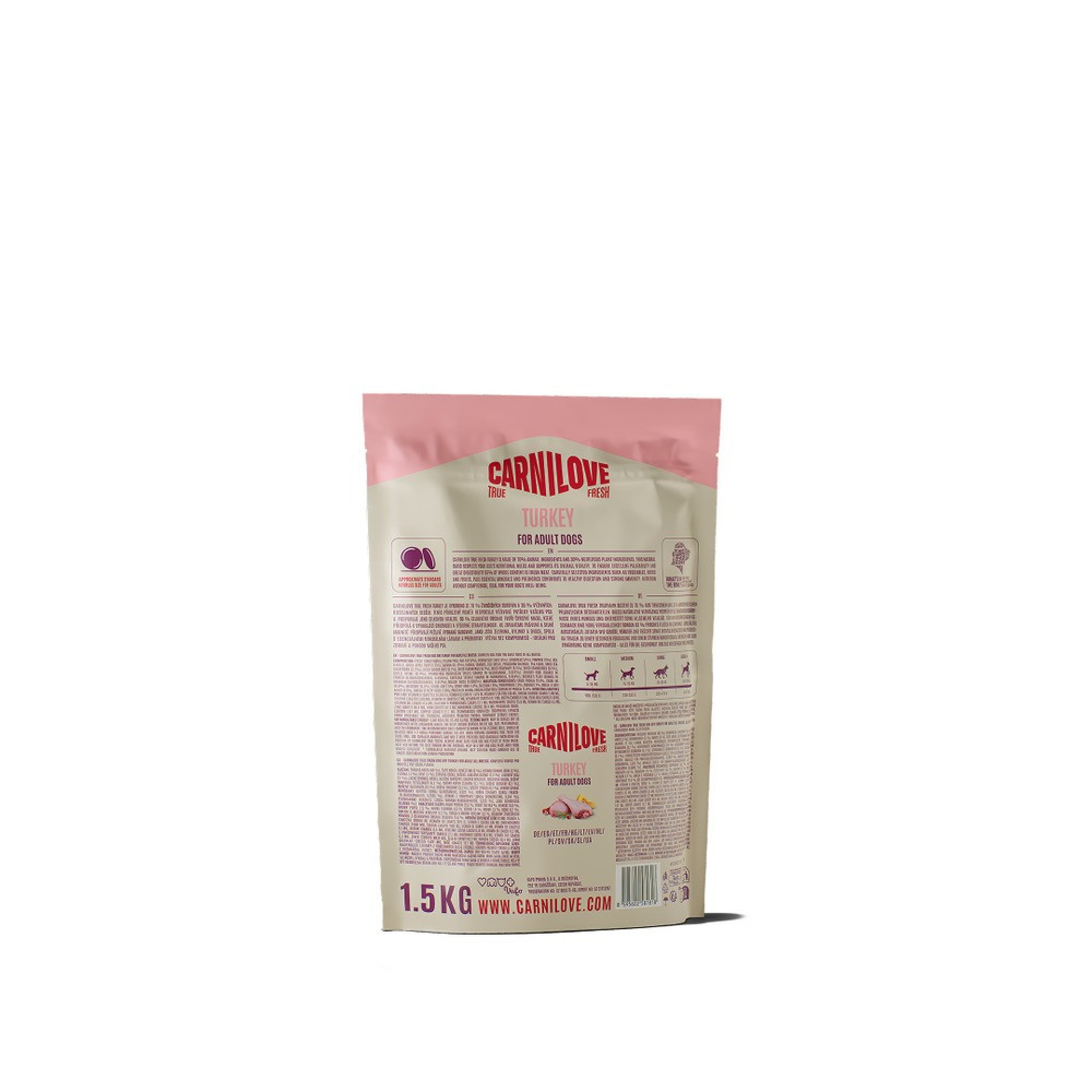 Корм сухий Carnilove True Fresh Turkey для cобак індичка 1,5 кг