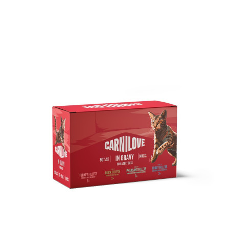 Корм вологий Carnilove Gravy Multipack для котів в соусі в асортименті 12x85 г