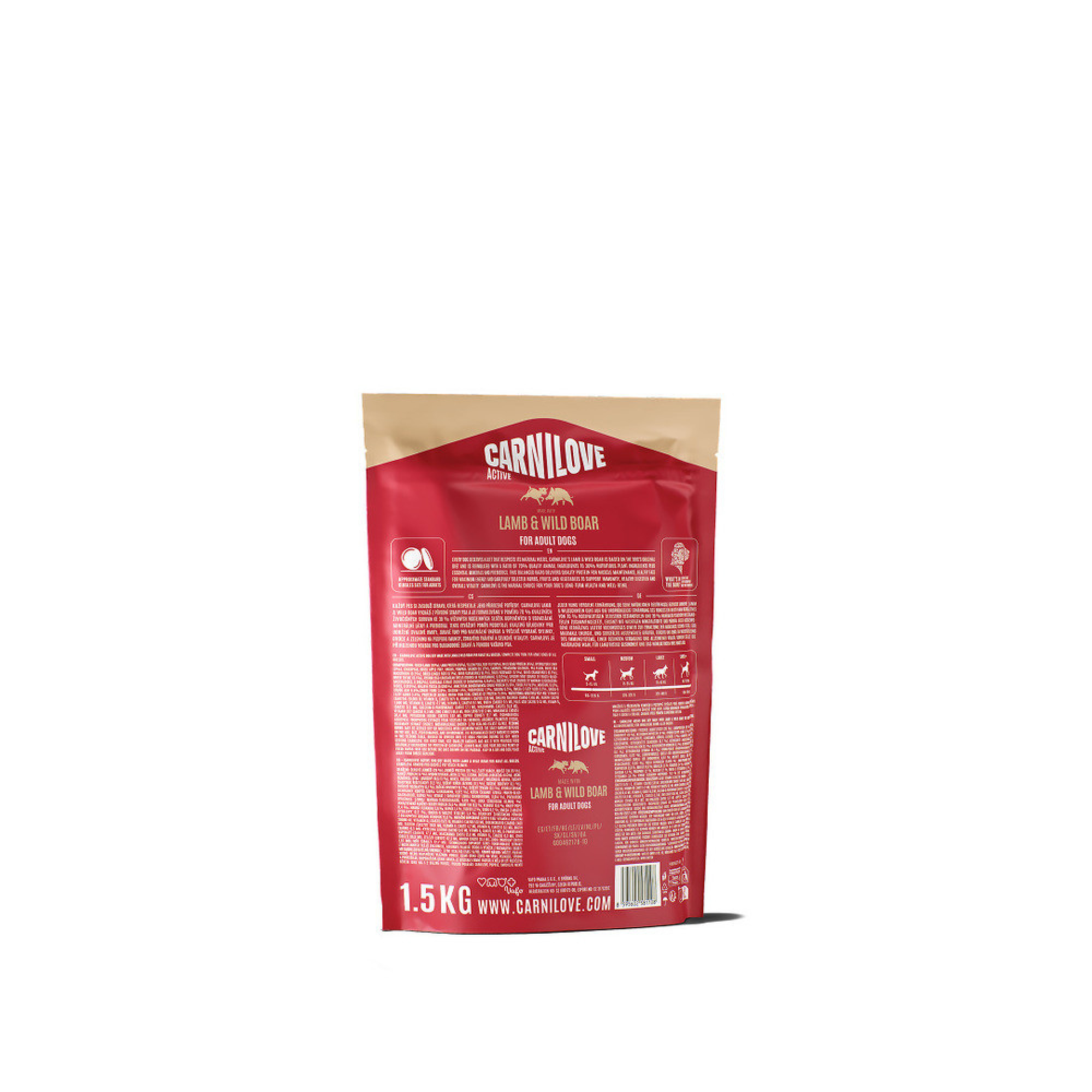 Корм сухий Carnilove Active Lamb & Wild Boar для собак ягня і дикий кабан 1,5 кг