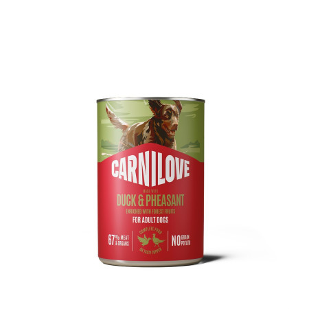 Корм вологий Carnilove Duck & Pheasant для собак паштет качка і фазан 400 г