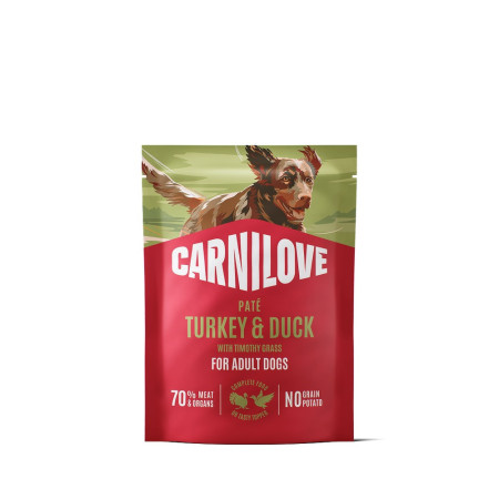 Корм вологий Carnilove Turkey & Pheasant with Raspberry Leaves для собак паштет індичка і фазанз листям малини 300 г