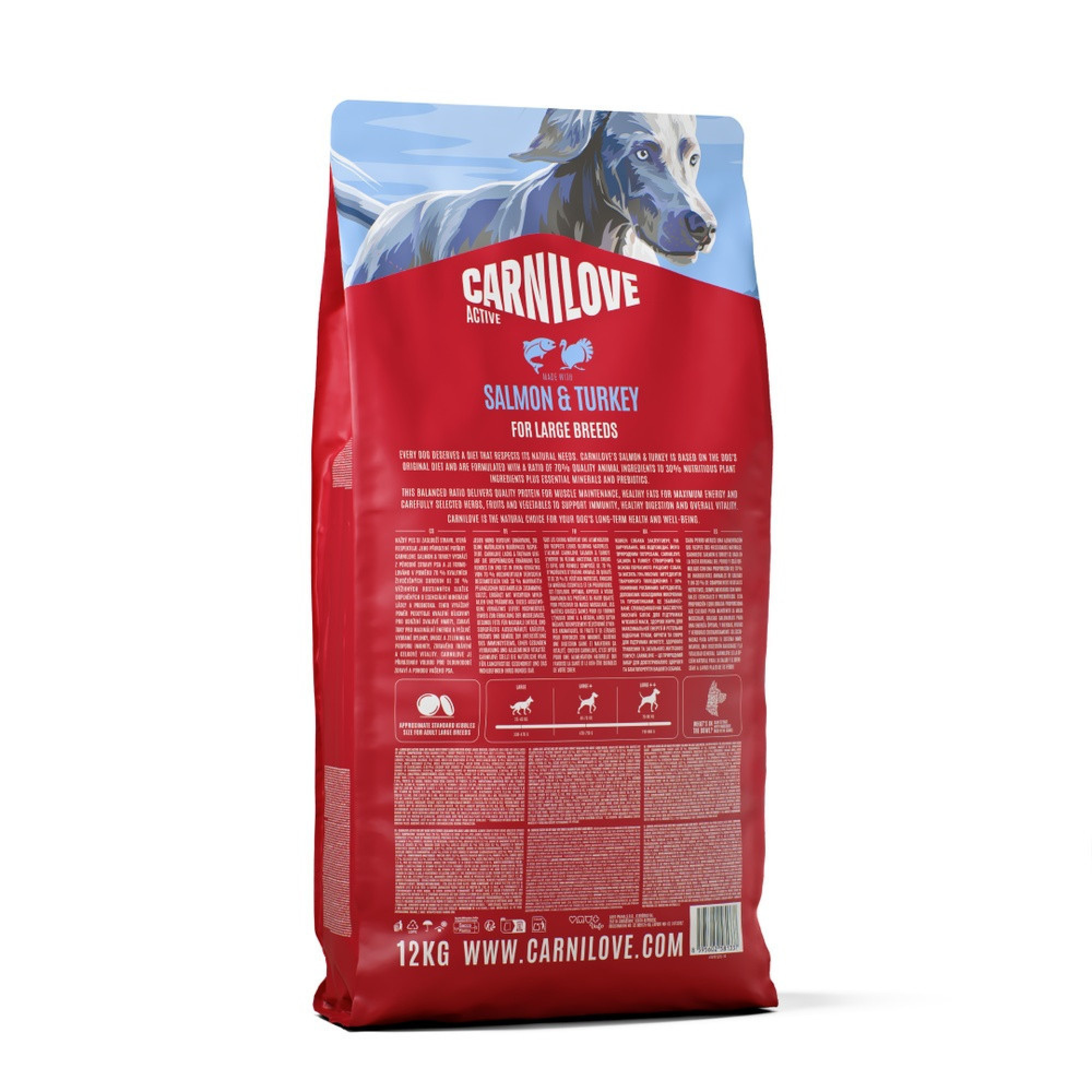 Корм сухой Carnilove Active Salmon & Turkey Large Breed для собак больших пород лосось и индейка 12 кг