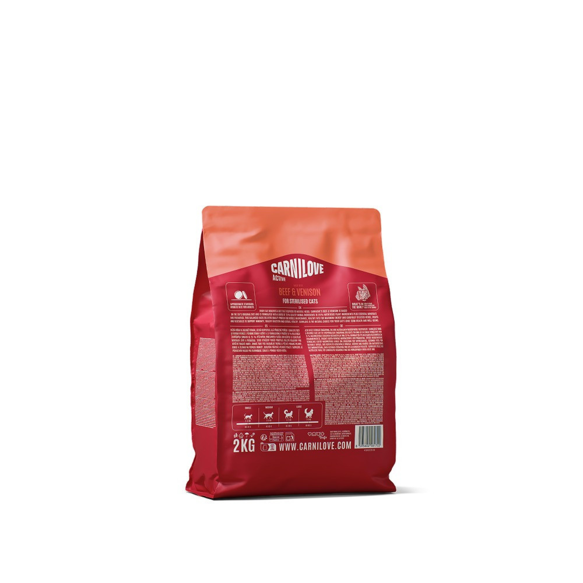 Корм сухой Carnilove Active Beef & Venison Sterilised для стерилизованных кошек говядина и оленина 2 кг