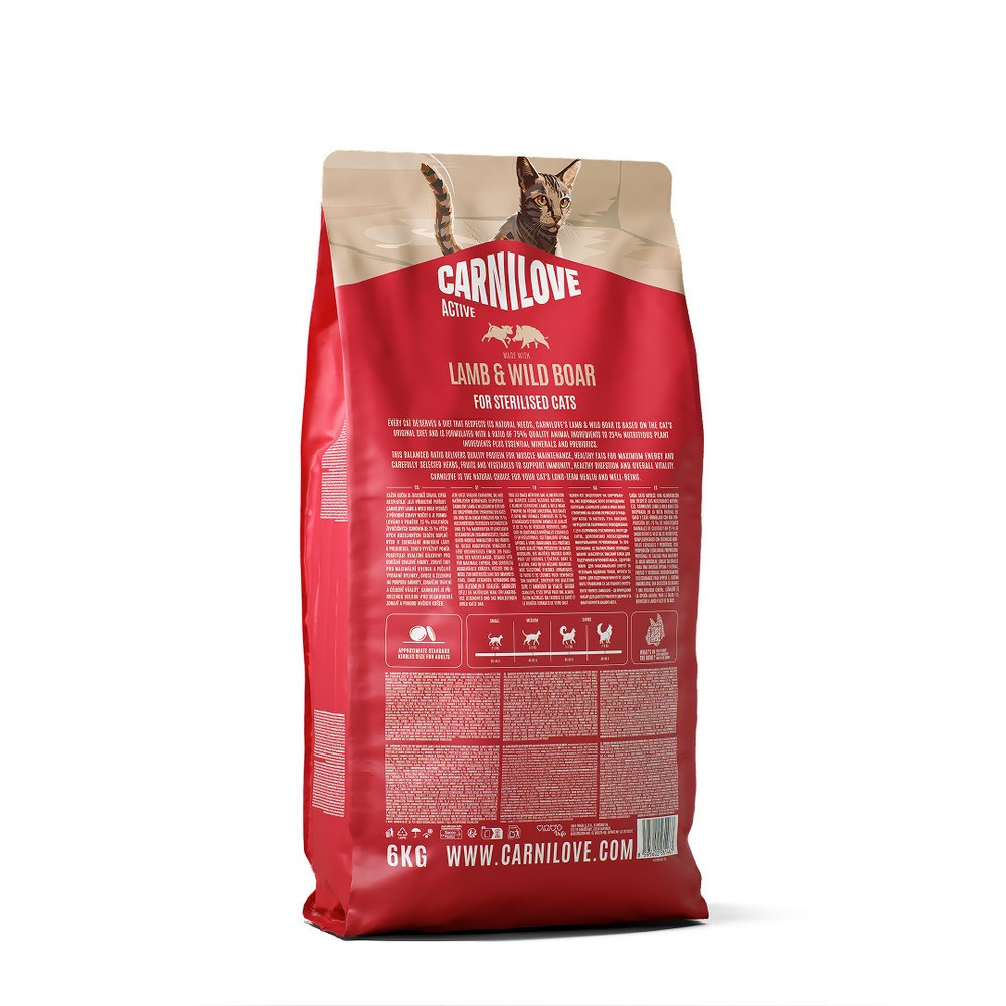 Корм сухой Carnilove Active Lamb & Wild Boar Sterilised для стерилизованных кошек ягненок и дикий кабан 6 кг