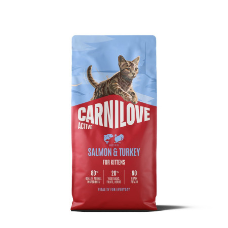 Корм сухий Carnilove Active Salmon & Turkey Kitten для кошенят лосось та індичка 6 кг