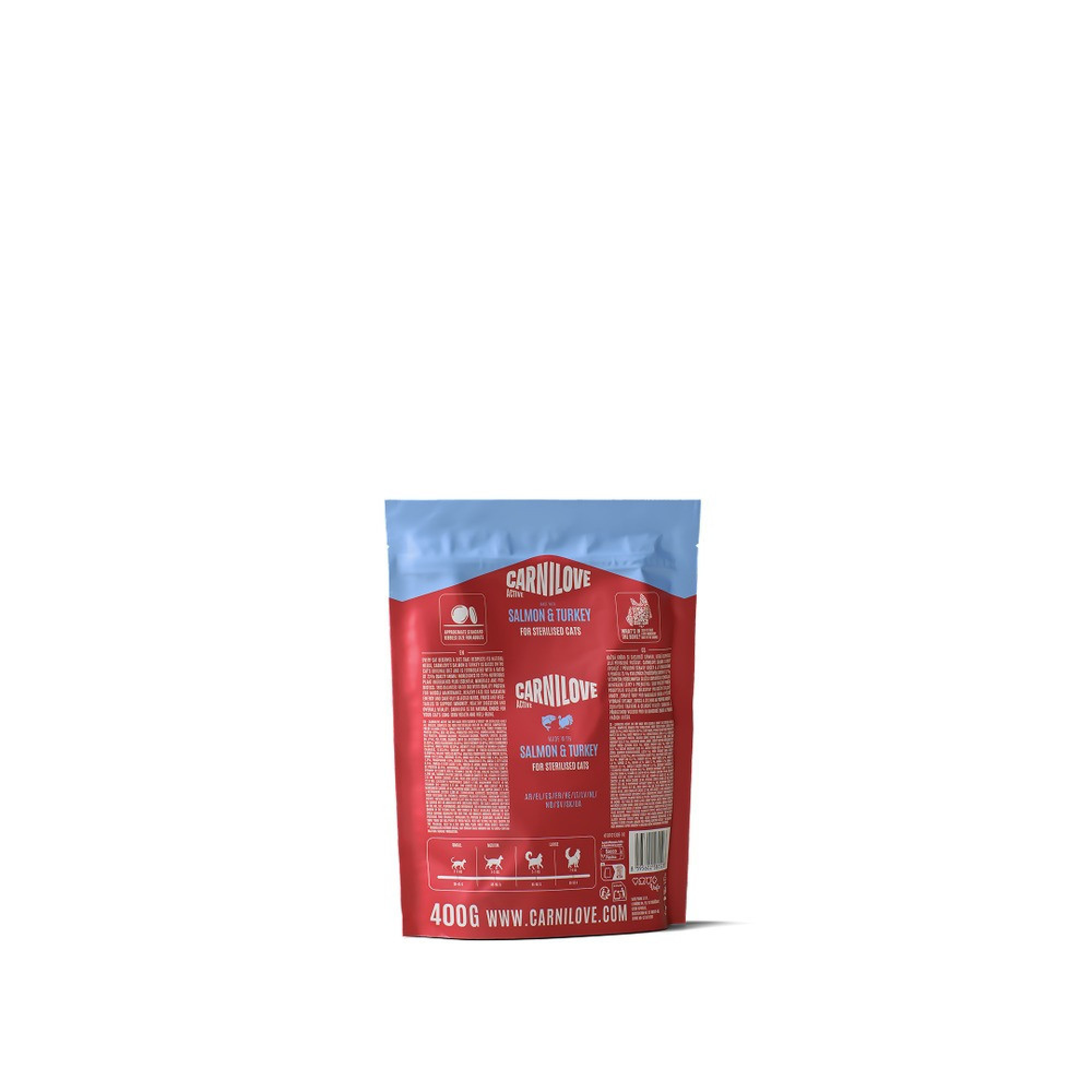 Корм сухой Carnilove Active Salmon & Turkey Sterilised для стерилизованных кошек лосось и индейка 400 г