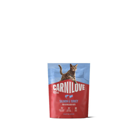 Корм сухий Carnilove Active Salmon & Turkey Sterilised для стерилізованих котів лосось та індичка 400 г
