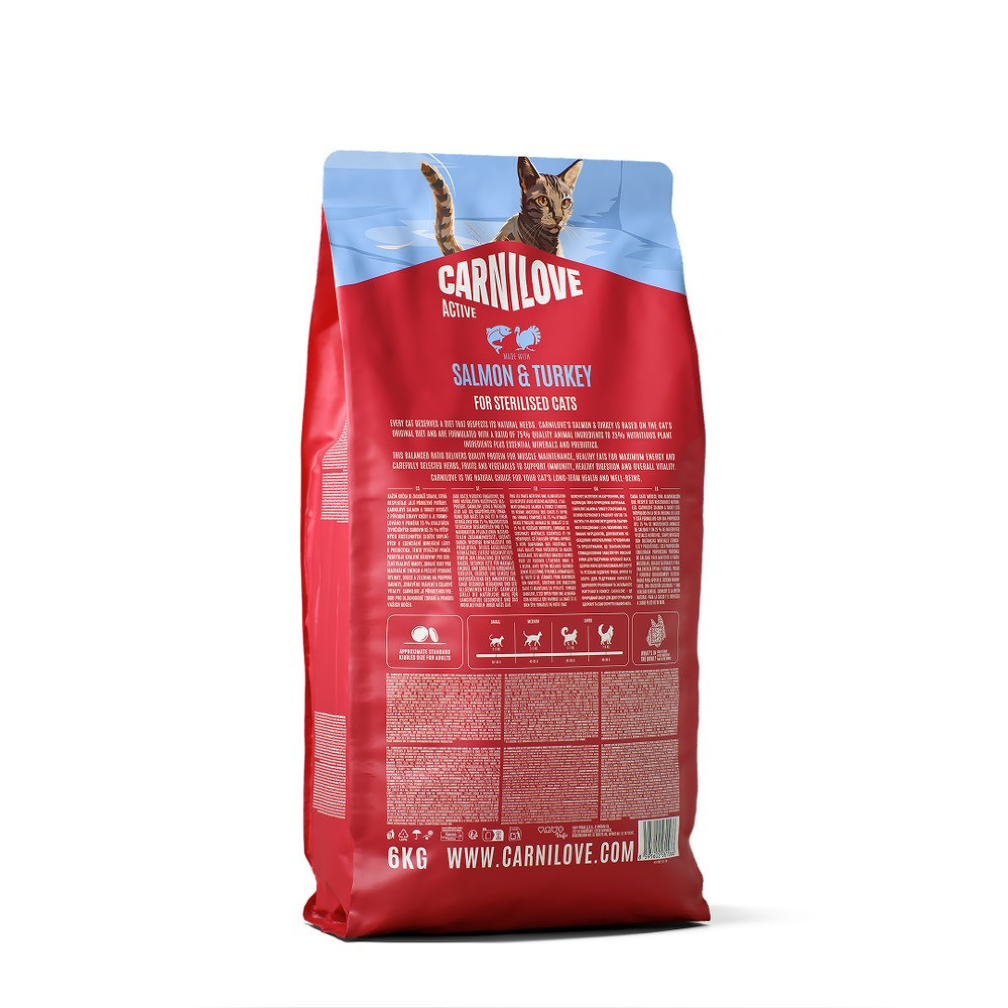 Корм сухой Carnilove Active Salmon & Turkey Sterilised для стерилизованных кошек лосось и индейка 6 кг
