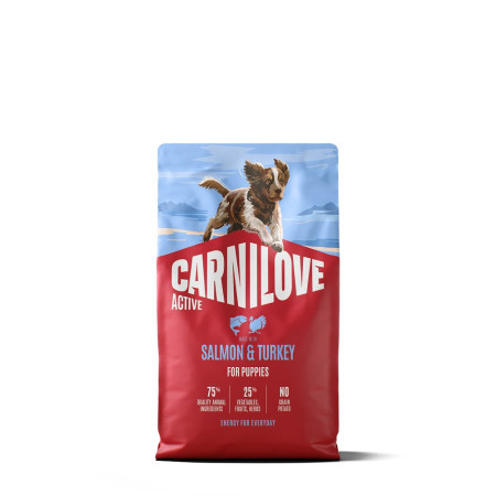 Корм сухий Carnilove Active Salmon & Turkey Puppy для цуценят лосось та індичка 4 кг