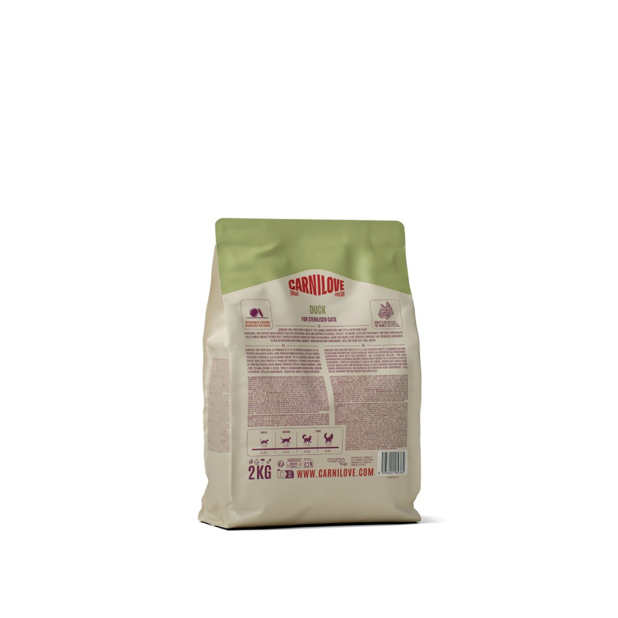 Корм сухой Carnilove True Fresh Duck Sterilised для стерилизованных кошек утка 2 кг